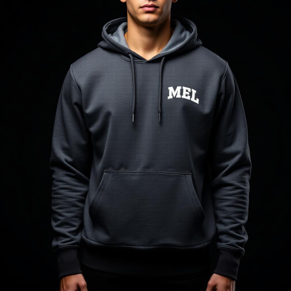 Moletom cinza modelo canguru